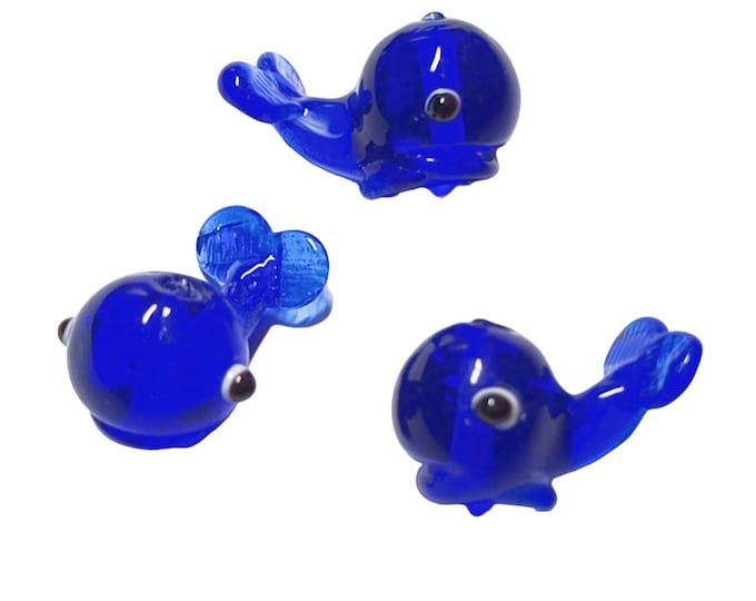 1pc 24x15mm handmade lampwork glass small cute dolphin bead