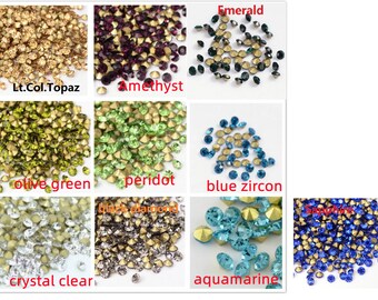 Wholesale 720pc Machine Cut Pointed back Foil Rhinestone SS22 5mm-pls pick a color