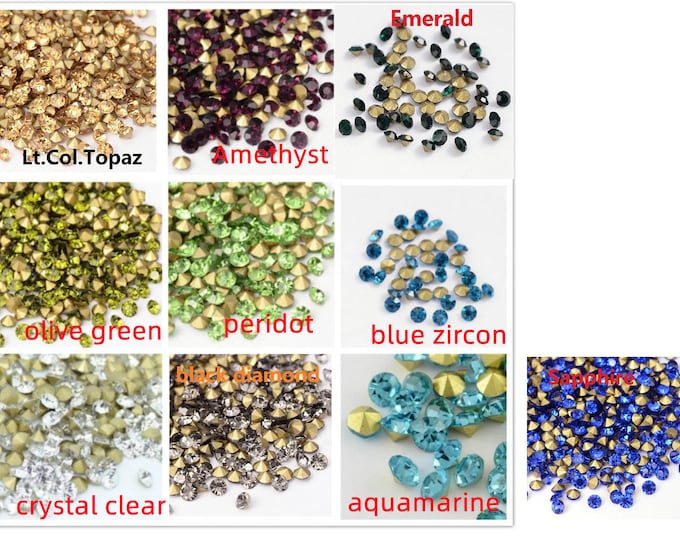 Wholesale 720pc Machine Cut Pointed back Foil Rhinestone SS22 5mm-pls pick a color