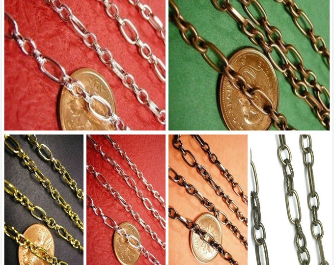 5 feet  mother and son patterned metal chain-pls pick a color