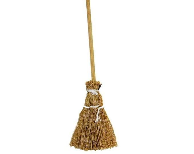 Halloween Theme Mini Witch Broom Party Decoration, Decorative Props for Garden, 2pcs