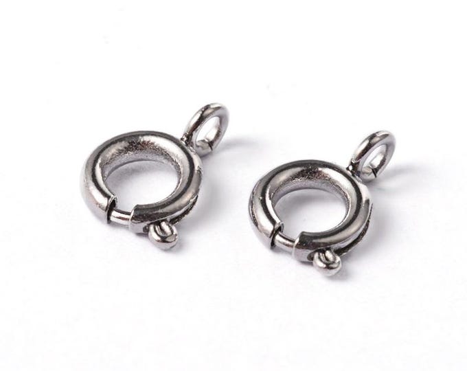 5pcs Tarnish Resistant 304 Stainless Steel Spring Ring Clasps-pls pick a size