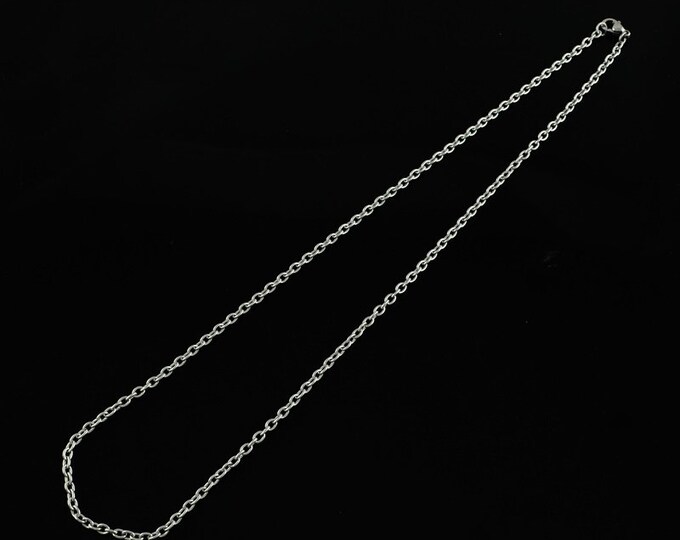 Wholesale 5 pc of  20 inches stainless steel cable chain(4X3mm) necklaces -r337