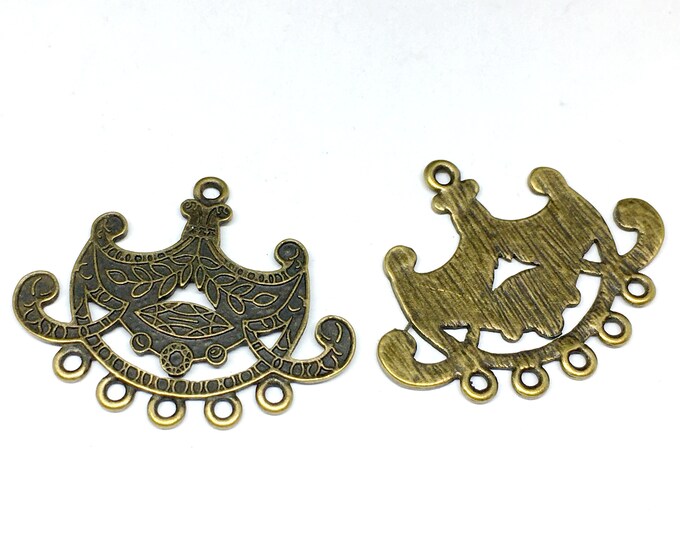 4pc 34x27mm antique bronze finish metal chandelier components-5375N