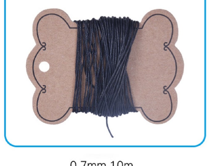 10 Meter black cotton cord 0.7mm, Beading Thread/Cord, Clear for DIY Jewelry Making-tin49b