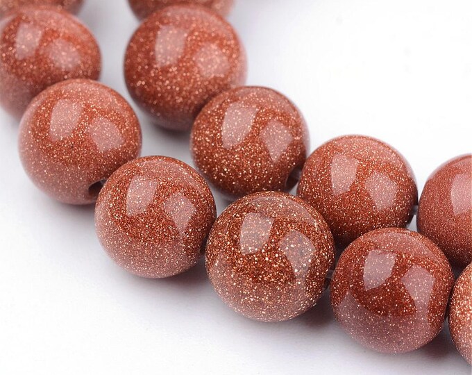 1 strand 15 inch Synthetic Goldstone Beads TEB24-pls pick a size