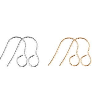 12pcs (6 Pairs) 316 Stainless Steel Earring Hooks - Choose Your Color - Hypoallergenic French Wire Findings