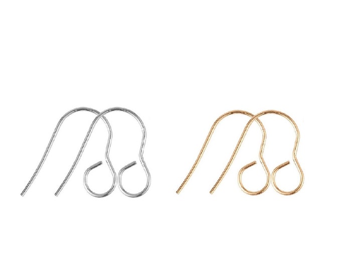 12pcs (6 Pairs) 316 Stainless Steel Earring Hooks - Choose Your Color - Hypoallergenic French Wire Findings