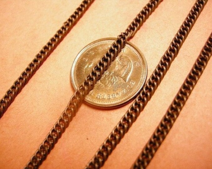 5 feet antique copper finishi curb chain-2732