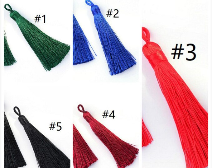 2pc 80mm Polyester Tassel Pendants Decoration-pls pick a color