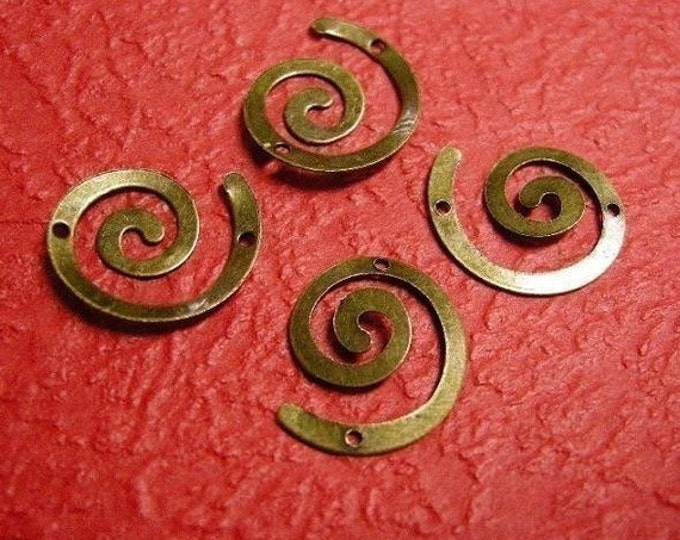 30pc antique bronze helix connector-2919