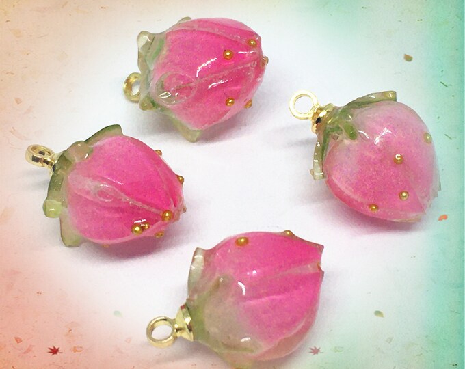 2PC 14x9mm Handmade Natural Real Dried Flower Pendants-LV88S