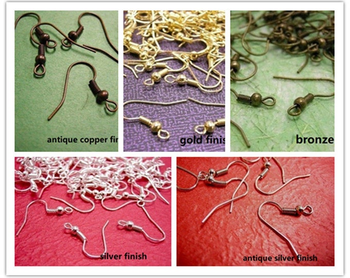 50 pc(25 pairs) nickel free  earring hook-pls choose your own color