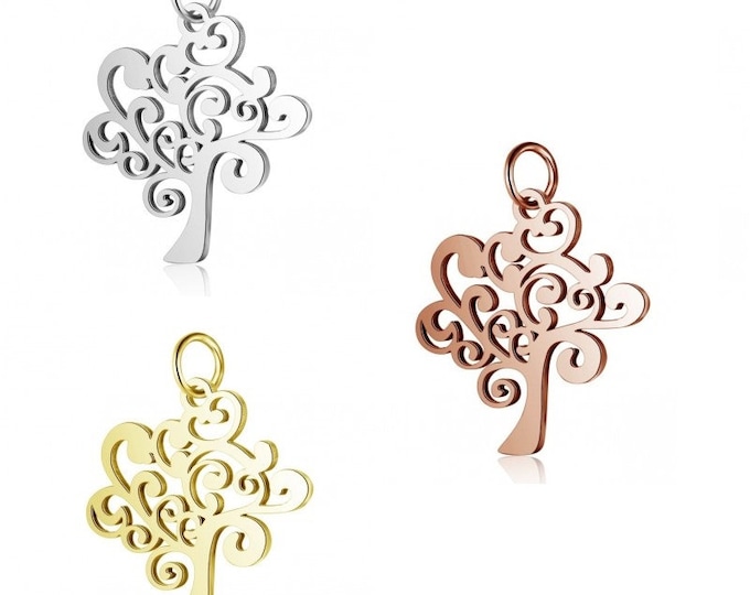 5pc stainless steel tree of life pendants-pls pick a color