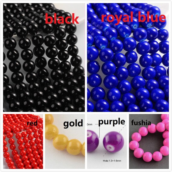 1 Strand 31 Inch Dyed Baking Round Glass Beads 10mm80pcspls Etsy