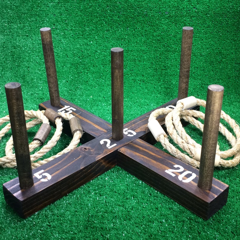 Rustic Ring Toss Outdoor Yard/lawn Game With 6 Rings FREE Etsy UK