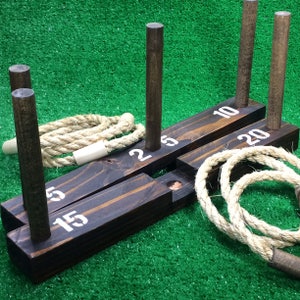 Rustic Ring Toss Outdoor Yard/Lawn Game with 6 Rings FREE U.S. shipping image 3