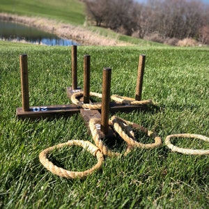 Rustic Ring Toss Outdoor Yard/Lawn Game with 6 Rings FREE U.S. shipping image 6