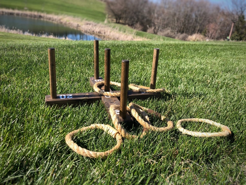 Rustic Ring Toss Outdoor Yard/Lawn Game with 6 Rings FREE U.S. shipping image 6