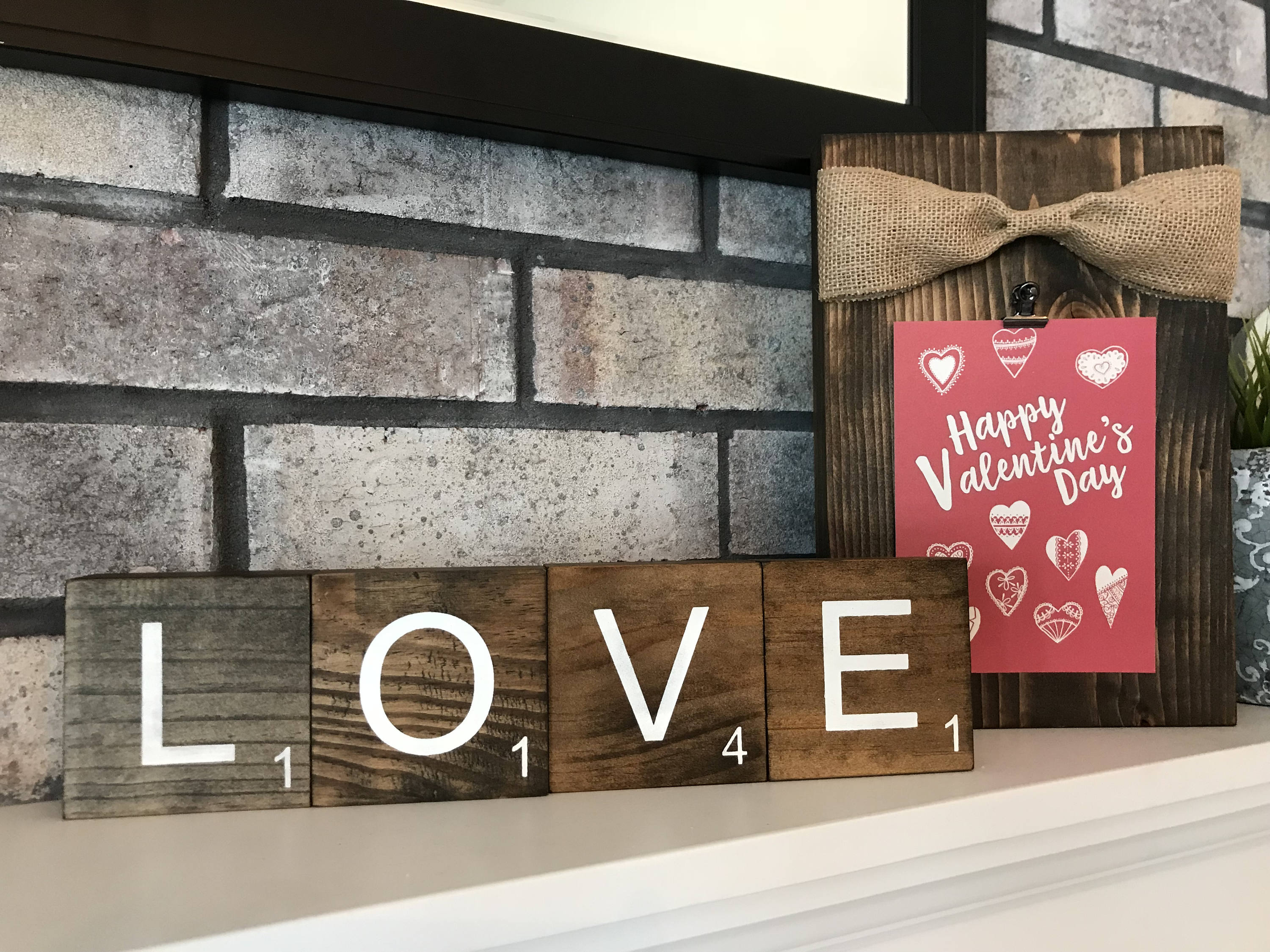 Large Scrabble Letters 7-10 Freestanding Large Scrabble Letter Tile Wood Blocks for Mantel ...