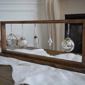 Rustic Stained Christmas Ornament Display/Ornament Hanger Centerpiece - Holds 5 Ornaments FREE SHIPPING