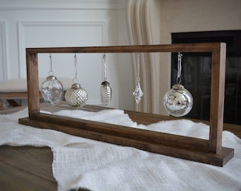 Rustic Stained Christmas Ornament Display/Ornament Hanger Centerpiece - Holds 5 Ornaments FREE SHIPPING
