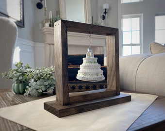 Rustic Stained Christmas Ornament Display/Ornament Hanger Centerpiece Holds 1 Ornament- FREE SHIPPING