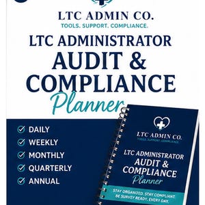 Piano di audit e conformità per amministratori di case di cura / Lista di controllo per la preparazione alle ispezioni delle strutture di assistenza a lungo termine / Kit di strumenti di gestione QAPI per le strutture di assistenza a lungo termine