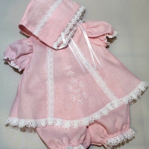 Newborn Linen Dress canastilla - Etsy