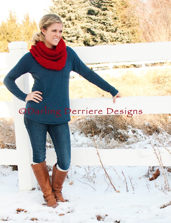 Double Wrap Infinity Scarf Pattern for Women and Children PDF Etsy