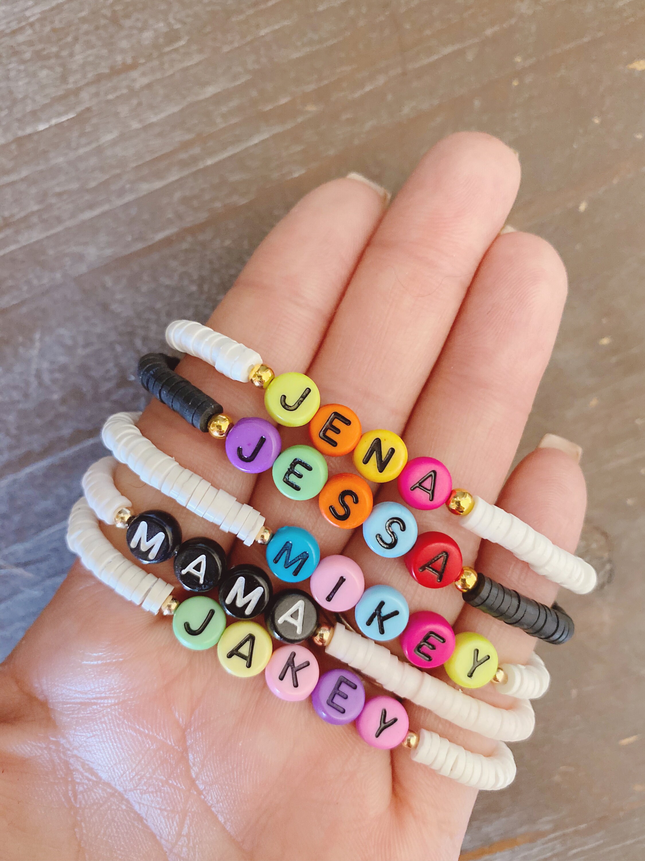 Colorful Name Bracelet | Etsy