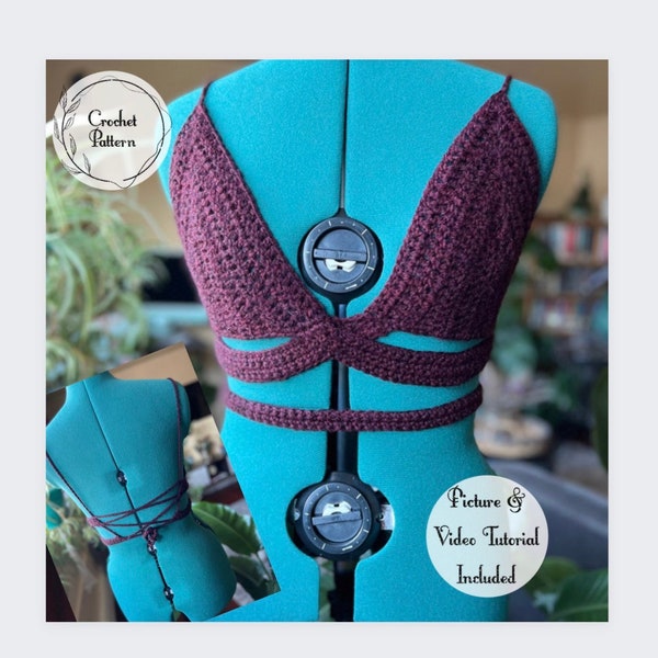 Peak-a-boo Strappy Bralette | Fast & Beginner Friendly Crochet Bralette | Cage Bralette