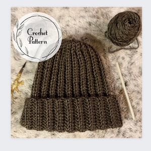 Ribbed Crochet Beanie/Slouchy Hat Pattern: Beginner Friendly DIY Hat