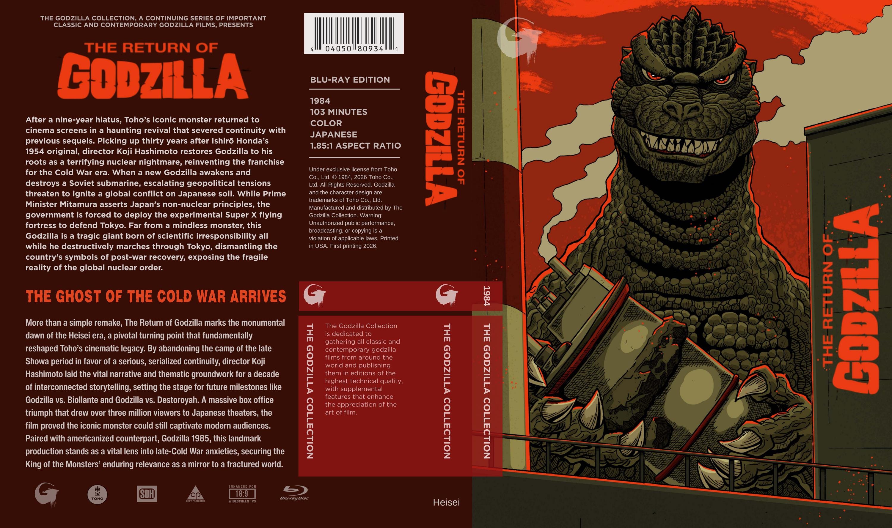 Return of Godzilla Blu Ray - Etsy