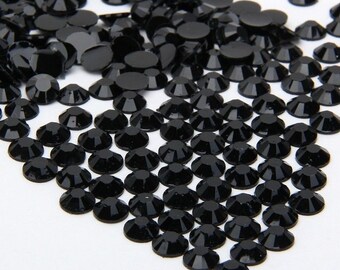 MajorCrafts® Dark Purple AB Flat Back Round Resin Rhinestones Embellishments C82