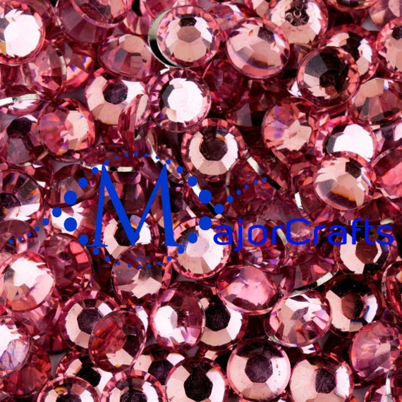 MajorCrafts® Dark Purple AB Flat Back Round Resin Rhinestones Embellishments C82