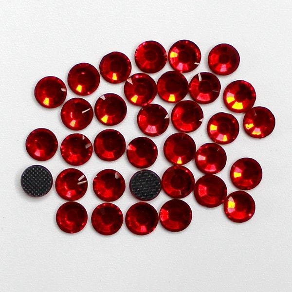 Siam Red HotFix Diamantes GLASS Rhinestone DMC Quality Flat Back Glue Iron On