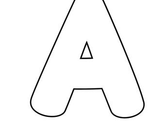 Letras grandes de burbujas del alfabeto para el aula Plantillas de letras grandes imprimibles Letra de bloque