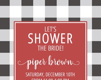 Bridal Shower {Buffalo Checkered}