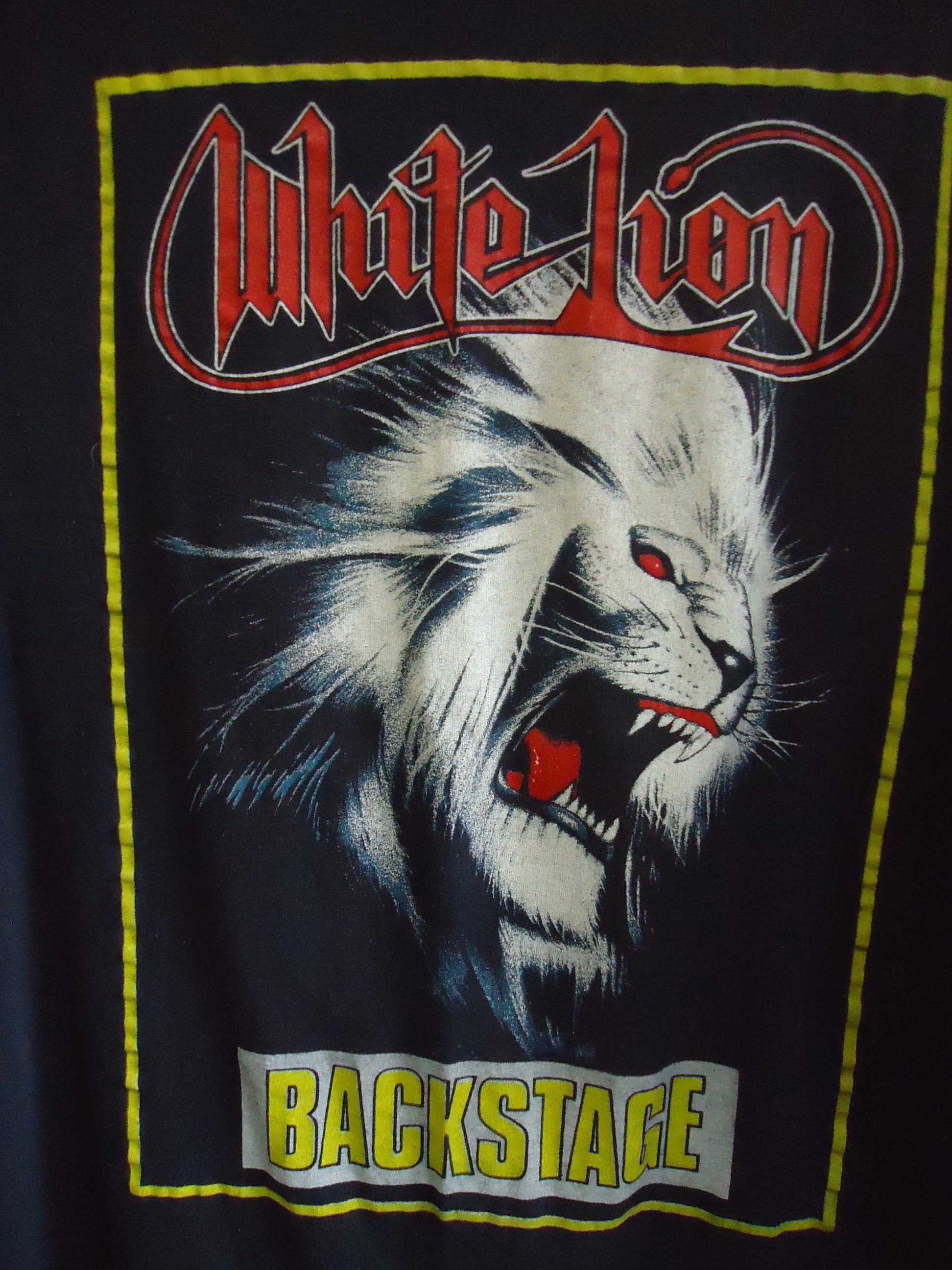 Vintage 80s WHITE LION Authentic Tour T Shirt Big Game Sz M/L - Etsy