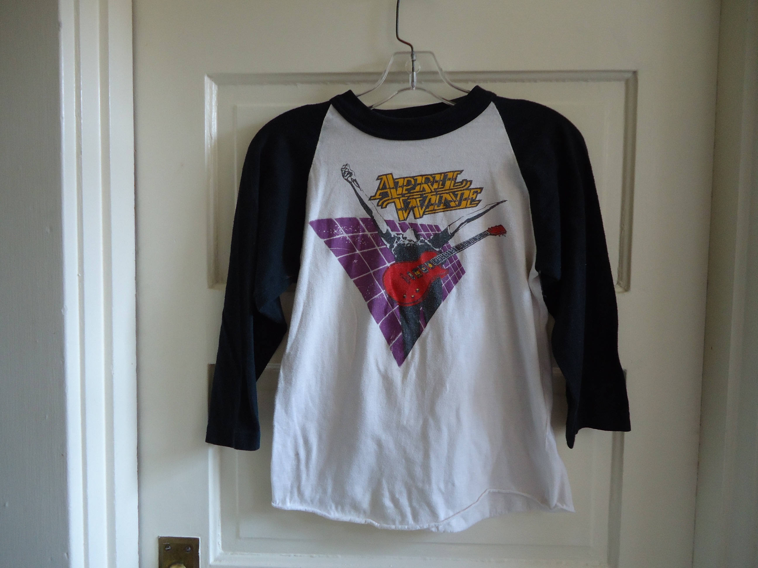 Vintage 80s APRIL WINE Raglan Tour T Shirt Sz XS Etsy