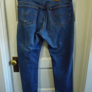 Vintage 80s LEVI 501 Made In USA Buttonfly Denim Jeans Size 40&quot; Waist x 30&quot; Length