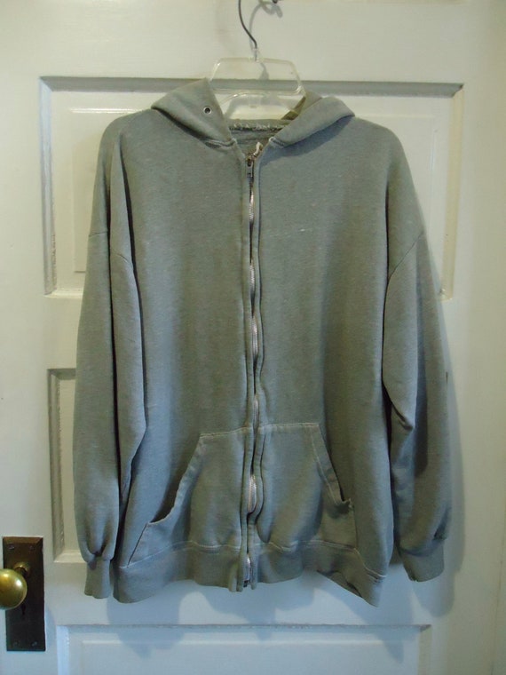Vintage 70s/80s Distressed Gray Hoodie Perfectly W