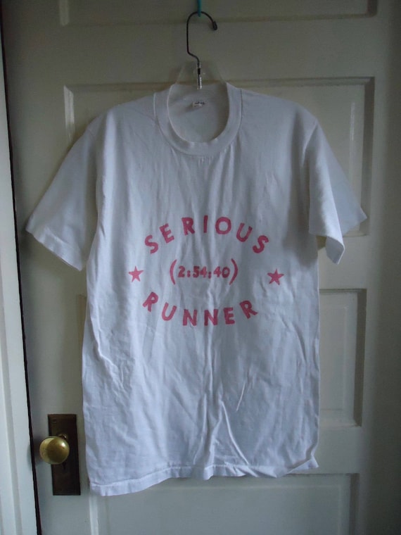 Vintage 70s HANDMADE DIY Screenprint T Shirt Seri… - image 1