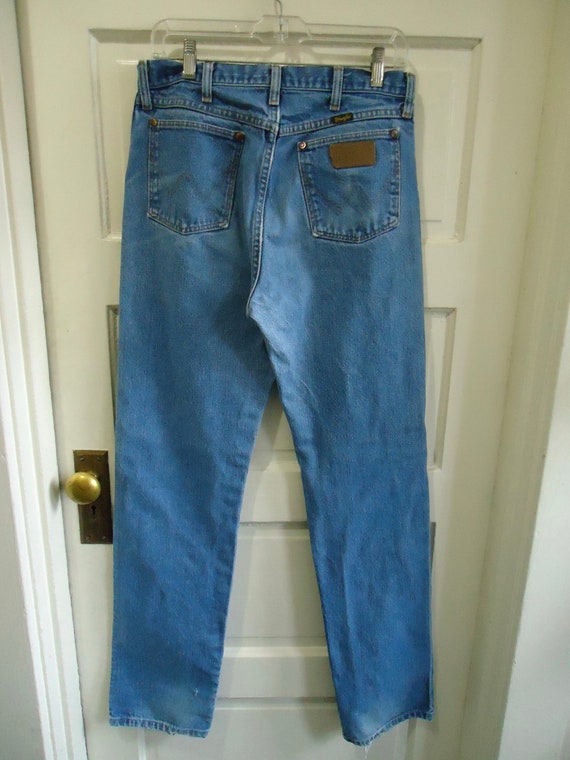 Vintage 80s/90s WRANGLER Distressed Cowboy Jeans … - image 1
