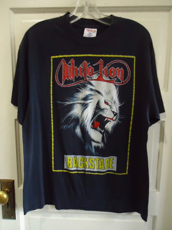 Vintage 80s WHITE LION Authentic Tour T Shirt Big Game Sz M/L - Etsy