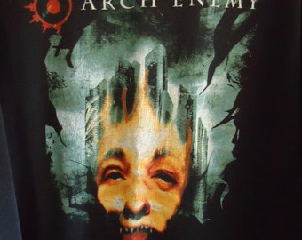 Vintage 90s ARCH ENEMY Long Sleeve Authentic Band Shirt All Cotton