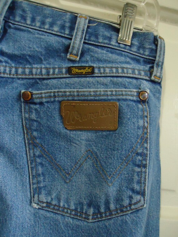 Vintage 80s/90s WRANGLER Distressed Cowboy Jeans … - image 5