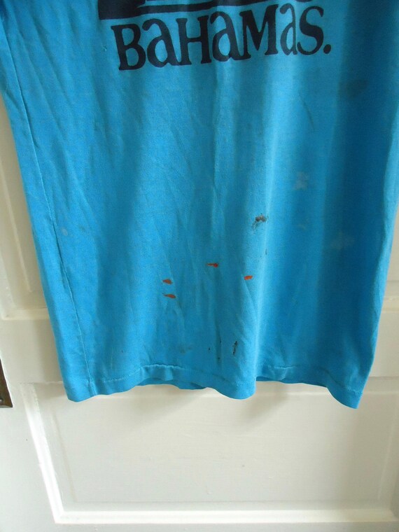 Vintage 80s Better in the BAHAMAS TRASHED T Shirt… - image 3