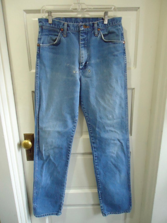 Vintage 80s/90s WRANGLER Distressed Cowboy Jeans … - image 2